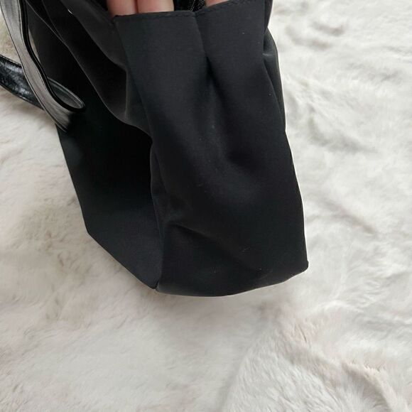 NWOT Vintage Y2K Black Nylon Slouch Big Size Handbag Purse Shoulder bag - Picture 9 of 13